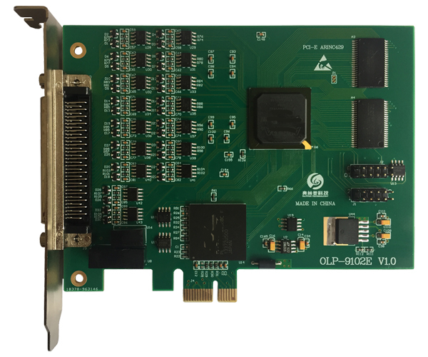 OLP-9112E，PCIe接口，16通道，ARINC429总线通信模块